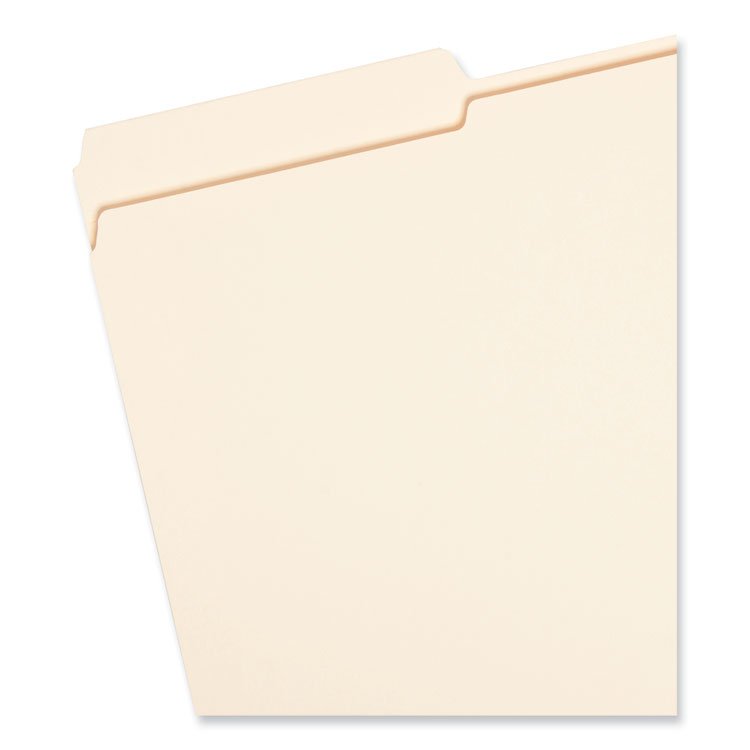 Smead Expandable Heavyweight File Folders, 1/3-Cut Tabs: Assorted, Legal Size, 1.5" Expansion, Manila, 50/Box (SMD15405)