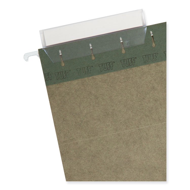 Smead TUFF Hanging Folders with Easy Slide Tab, Letter Size, 1/3-Cut Tabs, Standard Green, 20/Box (SMD64036)