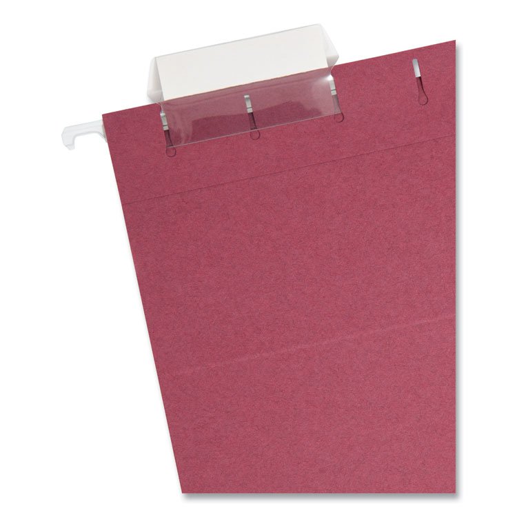 Smead Colored Hanging File Folders with 1/5 Cut Tabs, Letter Size, 1/5-Cut Tabs, Maroon, 25/Box (SMD64073)