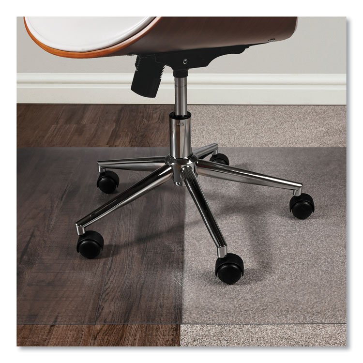 deflecto SuperGrip Chair Mat, Rectangular, 48 x 36, Clear, Ships Rolled (DEFCM23140SPR6C)