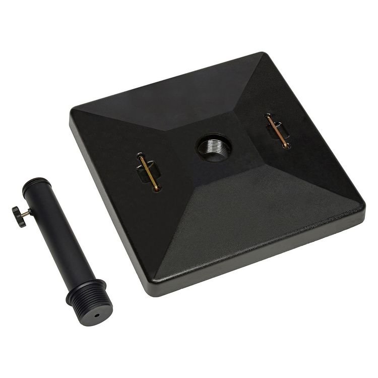 Global Industrial Umbrella Base, Square, Concrete, 88 lb Capacity, 20 x 20 x 15.75, Black (GBE695475)