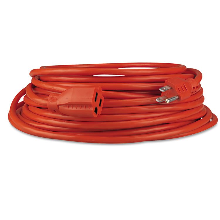 Innovera Indoor/Outdoor Extension Cord, 25 ft, 13 A, Orange (IVR72225)