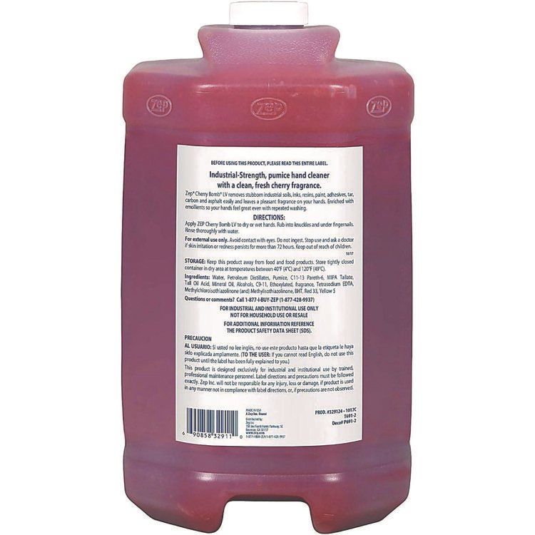 Zep Cherry Bomb Hand Cleaner Refill, Cherry Scent, 1 gal (ZPE95124EA)