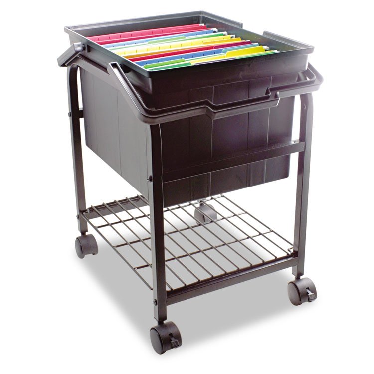 Advantus Heavy-Duty File Shuttle, Metal, 1 Shelf, 17.13" x 14.25" x 20", Black (AVTFS2BHD)