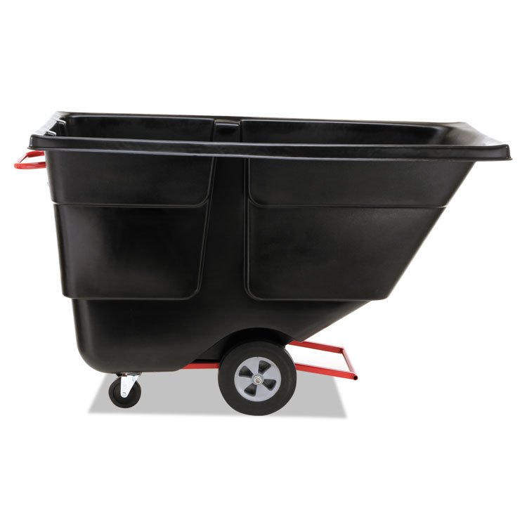 Rubbermaid Commercial Rotomolded Tilt Truck, 202 gal, 850 lb Capacity, Plastic, Black (RCP1314BLA)