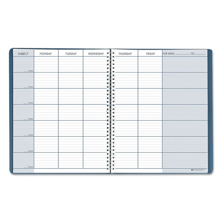 House of Doolittle Recycled Teacher's Planner, Weekly, Two-Page Spread (Seven Classes), 11 x 8.5, Blue Cover (HOD50907)