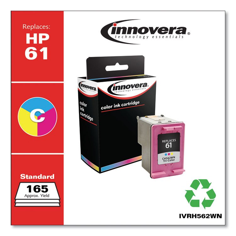 Innovera Remanufactured Tri-Color Ink, Replacement for 61 (CH562WN), 165 Page-Yield (IVRH562WN)
