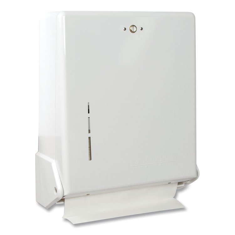 San Jamar True Fold C-Fold/Multifold Paper Towel Dispenser, 11.63 x 5 x 14.5, White (SJMT1905WH)