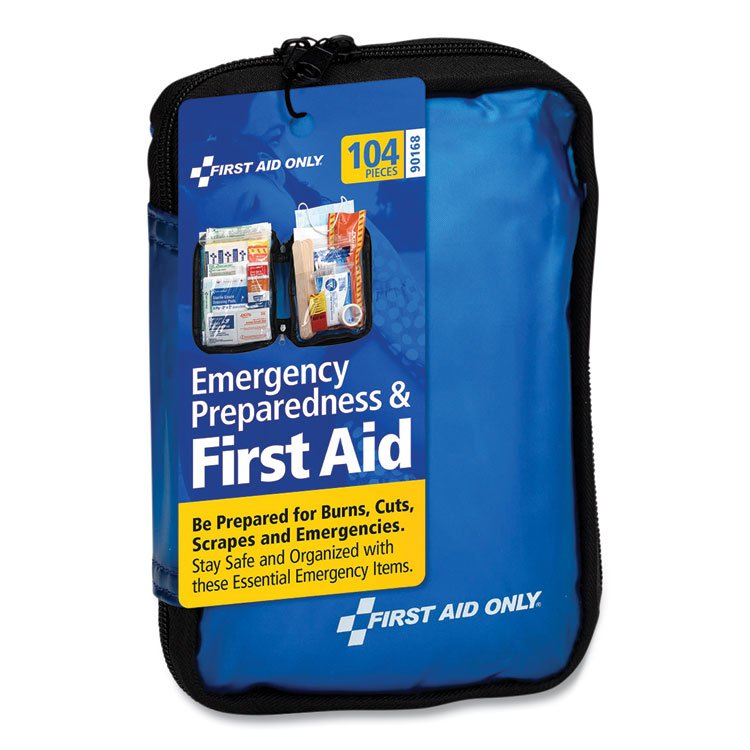 PhysiciansCare by First Aid Only Soft-Sided First Aid and Emergency Kit, 104 Pieces, Soft Fabric Case (FAO90168)