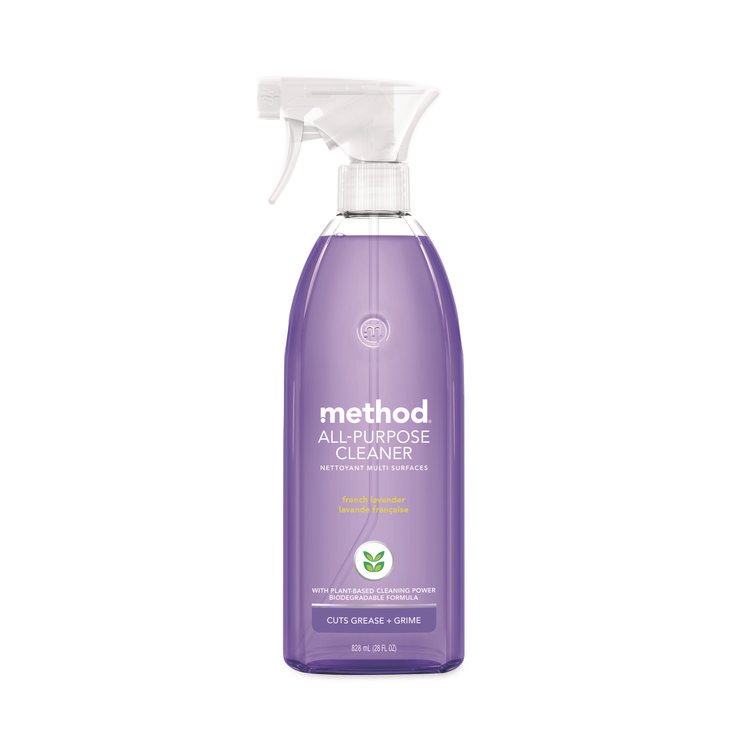 METHOD PRODUCTS . All Surface Cleaner, French Lavender, 28 oz Spray Bottle, 8/Carton (MTH377448CT)