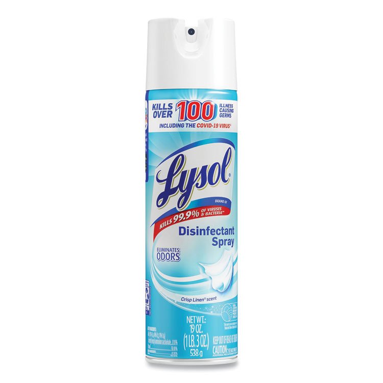 LYSOL Brand Disinfectant Spray, Crisp Linen Scent, 19 oz Aerosol Spray (RAC79329)