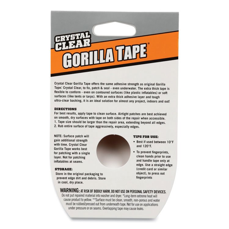 Gorilla Crystal Clear Tape, 3" Core, 1.88" x 9 yds (GOR6027007)