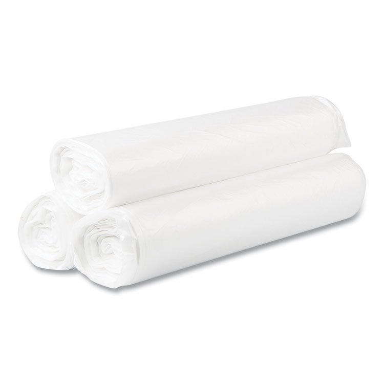 Inteplast Group High-Density Commercial Can Liner Value Pack, 45 gal, 14 mic, 40" x 46", Natural, Interleaved Roll, 25 Bags/Roll, 10 Rolls/CT (IBSVALH4048N16)