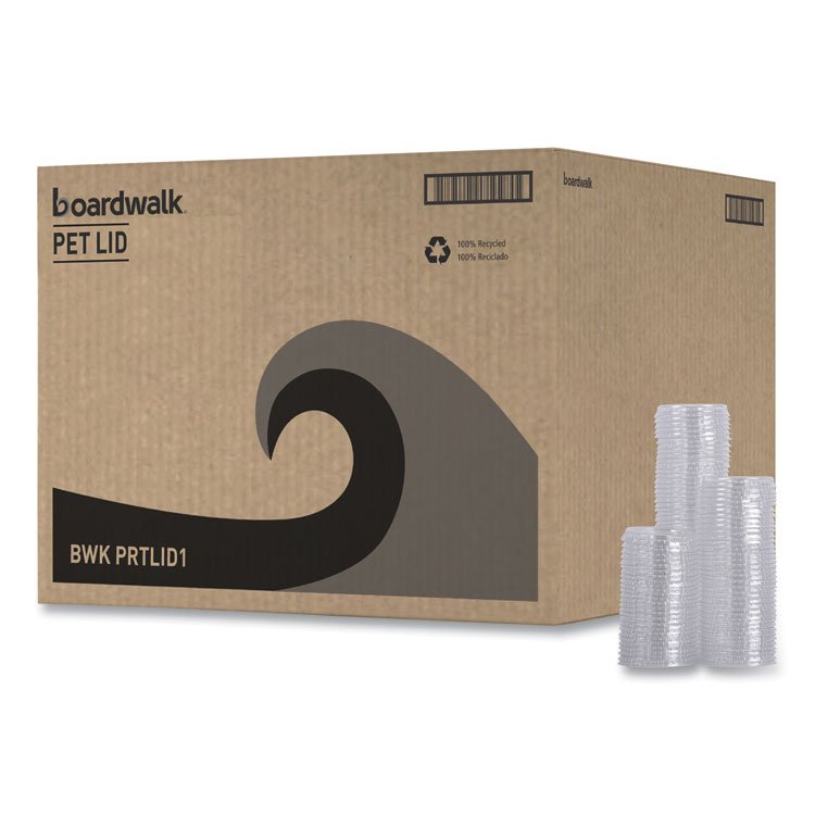 Boardwalk Souffle/Portion Cup Lids, Fits 1 oz Portion Cups, Plastic, Clear, 2,500/Carton (BWKPRTLID1)