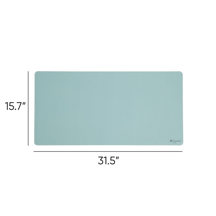 Smead Vegan Leather Desk Pads, 31.5" x 15.7", Light Blue (SMD64835)