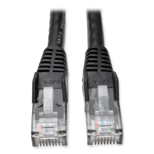 CAT6 Gigabit Snagless Molded Patch Cable, 1 ft, Black (TRPN201001BK)