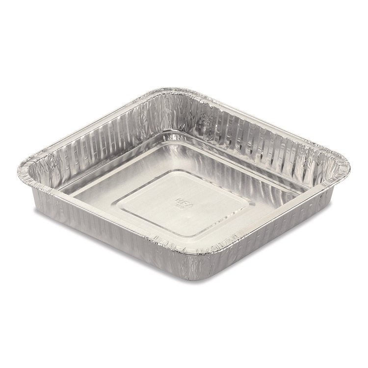 Square Square Cake Pan, 30 Gauge, 48 oz, 8 x 8 x 1.53, Silver, Aluminum, 200/Carton (HFA30830200)