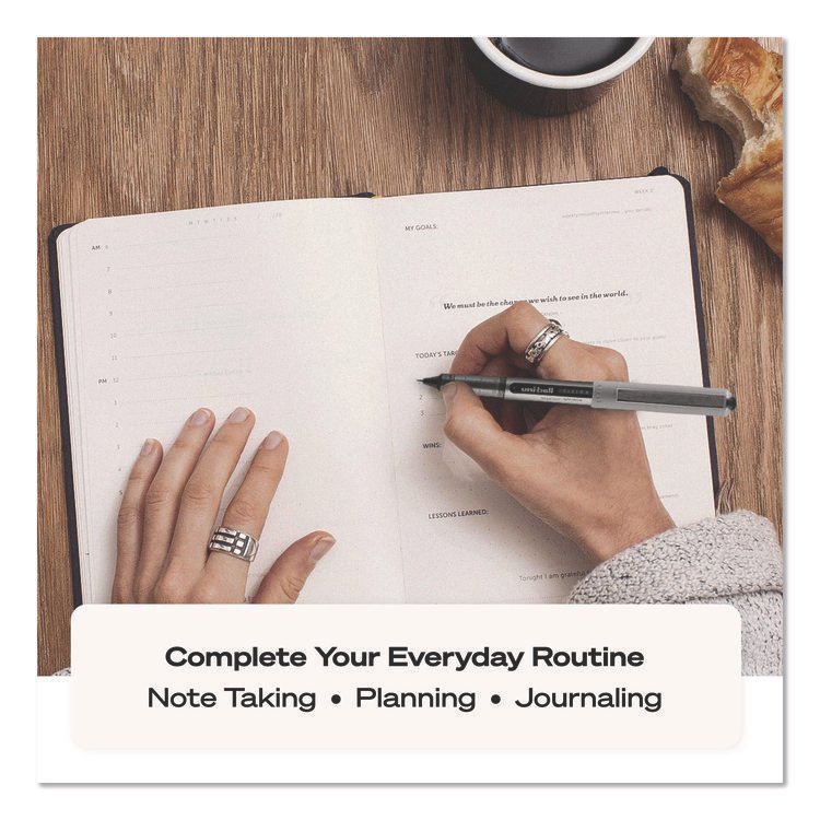 UBC60386 - uniball VISION Rollerball Pen, Stick, Fine 0.7 mm, Green Ink, Silver/Green/Clear Barrel, Dozen (UBC60386) - Image 5