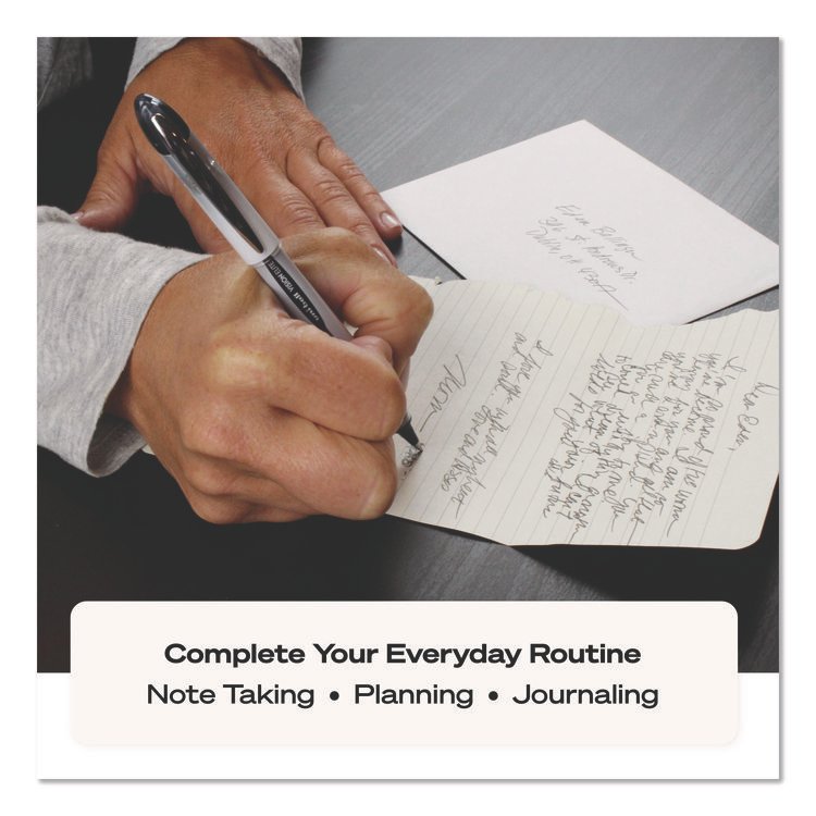 UBC69023 - uniball VISION ELITE Hybrid Gel Pen, Stick, Bold 0.8 mm, Red Ink, White/Red/Clear Barrel (UBC69023) - Image 5