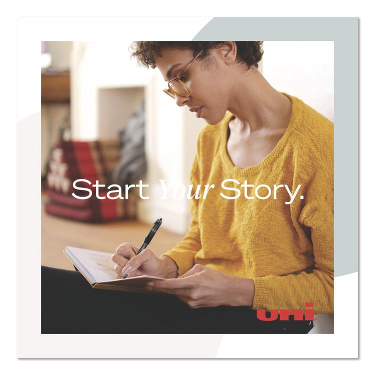 UBC69023 - uniball VISION ELITE Hybrid Gel Pen, Stick, Bold 0.8 mm, Red Ink, White/Red/Clear Barrel (UBC69023) - Image 6