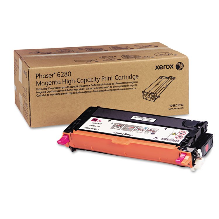 Xerox 106R01393 High-Yield Toner, 5,900 Page-Yield, Magenta (XER106R01393)