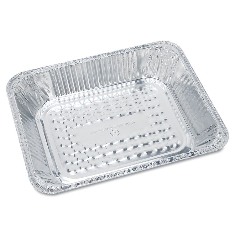 HFA Aluminum Oblong Container, 1 lb, 4.56 x 5.56 x 1.63, Silver, 1,000/Carton (HFA205930)