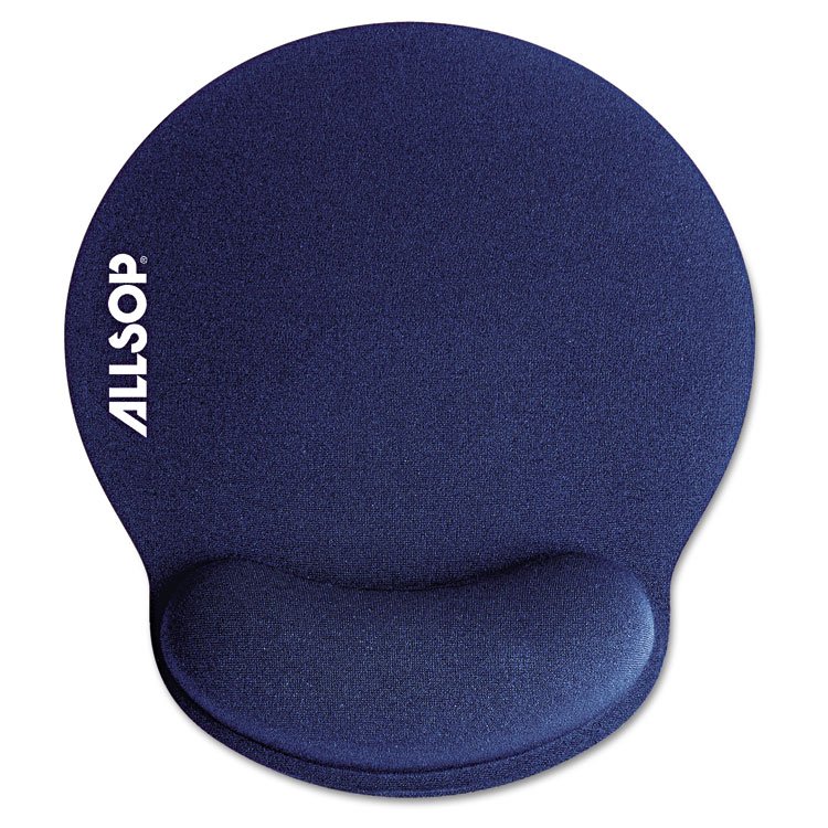 Allsop MousePad Pro Memory Foam Mouse Pad with Wrist Rest, 9 x 10, Blue (ASP30206)