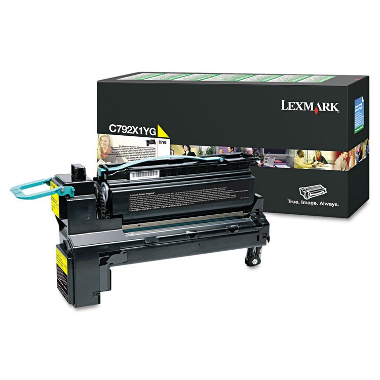 Lexmark C792X1YG Return Program Extra High-Yield Toner, 20,000 Page-Yield, Yellow (LEXC792X1YG)
