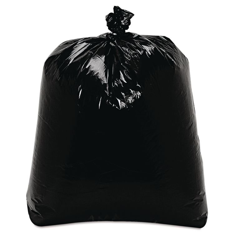Trinity Plastics Low-Density Can Liners, 16 gal, 0.7 mil, 24" x 32", Black, Flat Pack, 500/Carton (TRNML2432)