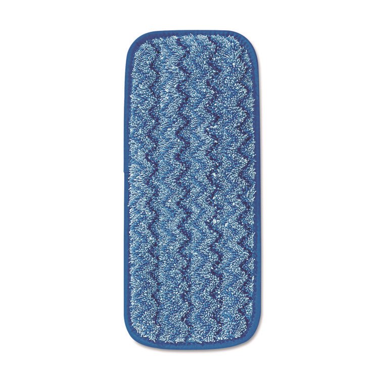 Rubbermaid Commercial Microfiber Wall/Stair Wet Mopping Pad, 13.75 x 5.5 x 0.5, Blue (RCPQ820BLU)