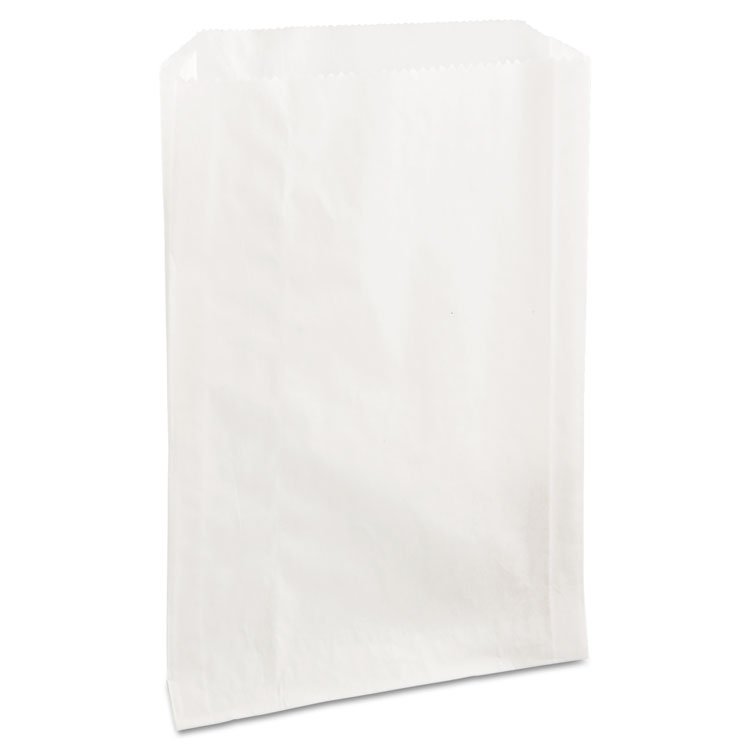 Bagcraft Grease-Resistant Single-Serve Bags, 6.5" x 1" x 8", White, 2,000/Carton (BGC300422)