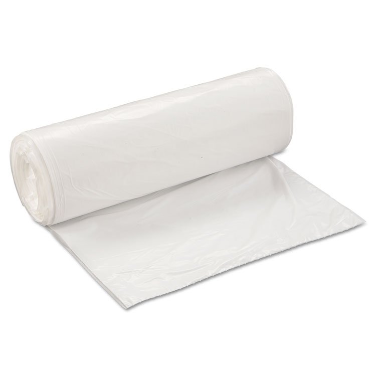 Inteplast Group Low-Density Commercial Can Liners, 60 gal, 0.7 mil, 38" x 58", White, Interleaved Roll, 25 Bags/Roll, 4 Rolls/Carton (IBSSL3858XHW2)