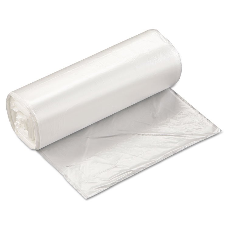 Inteplast Group High-Density Commercial Can Liners, 16 gal, 5 mic, 24" x 33", Natural, Perforated Roll, 50 Bags/Roll, 20 Rolls/Carton (IBSEC2433N)