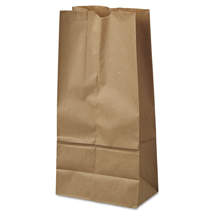 ROSS & WALLACE PAPER PRODUCTS, INC. Grocery Paper Bags, 16# Size, 40# Basis Weight, 7.75" x 4.75" x 16", Kraft, 500/Bundle (BAGGK16500)