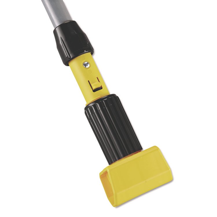 Rubbermaid Commercial Gripper Aluminum Mop Handle, 1.13" dia x 60", Gray/Yellow (RCPH226)