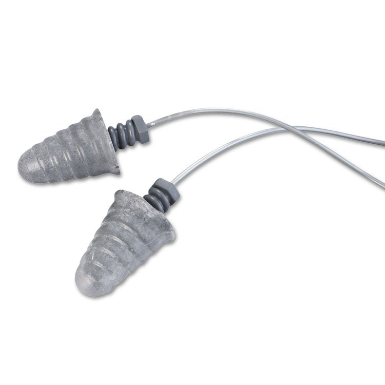 3M E-A-R Skull Screws Earplugs, Corded, 32 dB NRR, Gray, 120 Pairs (MMMP1301)