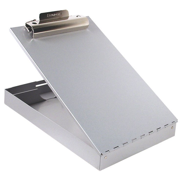 Saunders Redi-Rite Aluminum Storage Clipboard, 1" Clip Capacity, Holds 8.5 x 11 Sheets, Silver (SAU11017)