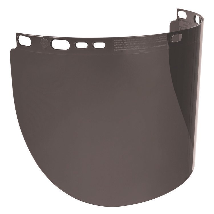 ergodyne Skullerz 8998 Anti-Scratch/Anti-Fog Face Shield Replacement for Full Brim Hard Hat, Smoke Lens (EGO60252)