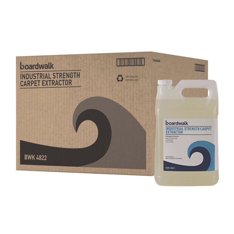 Boardwalk Industrial Strength Carpet Extractor, Clean Scent, 1 gal Bottle, 4/Carton (BWK4822)
