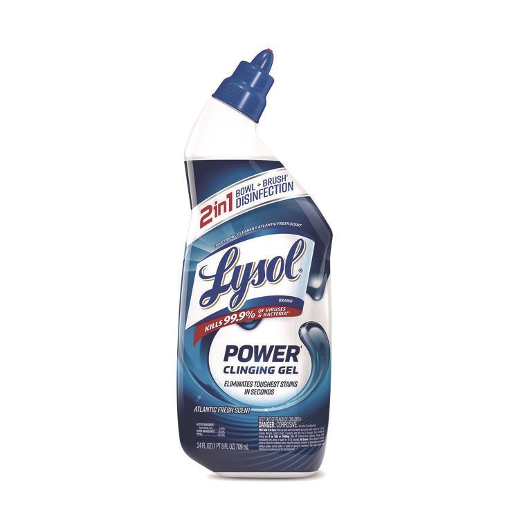 LYSOL Brand Disinfectant Toilet Bowl Cleaner, Atlantic Fresh, 24 oz Bottle (RAC98012EA)