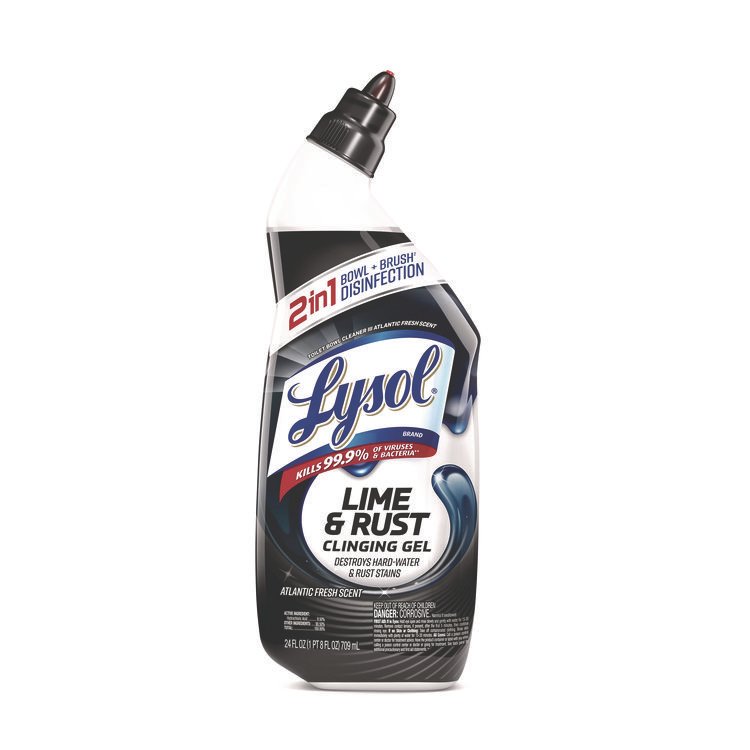 LYSOL Brand Disinfectant Toilet Bowl Cleaner w/Lime/Rust Remover, Atlantic Fresh, 24 oz (RAC98013EA)
