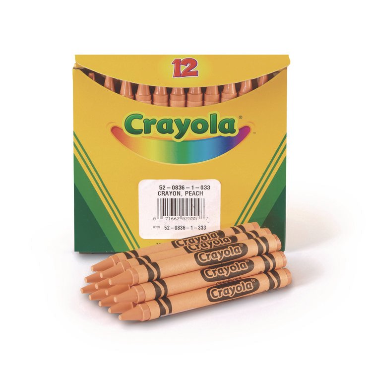 Crayola Bulk Crayons, Peach, 12/Box (CYO520836033)