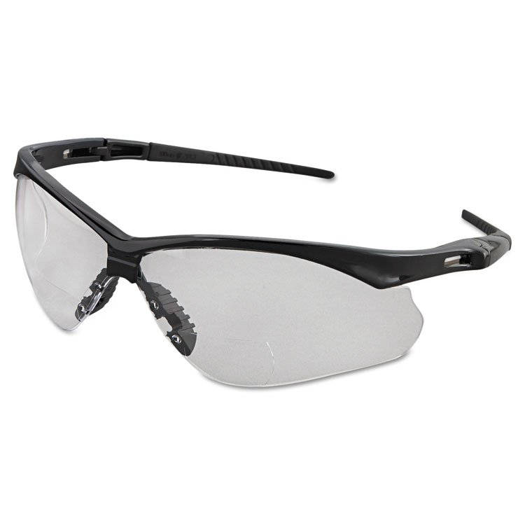 KleenGuard V60 Nemesis Rx Reader Safety Glasses, Black Frame, Clear Lens, +2.0 Diopter Strength (ANS28624)