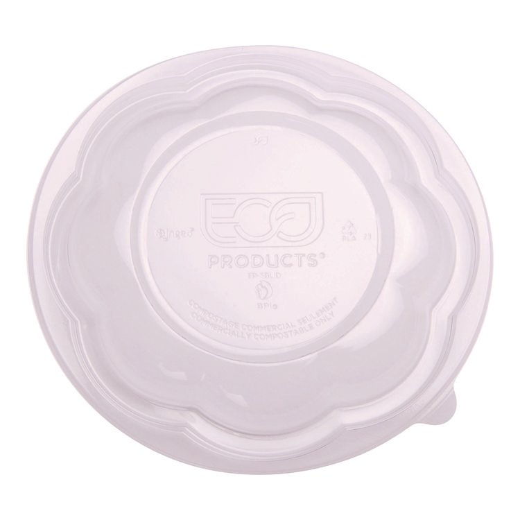 Eco-Products Renewable and Compostable Lids, Fits 24, 32 and 48 oz Salad Bowls, Clear, Plastic, 300/Carton (ECOEPSBLID)