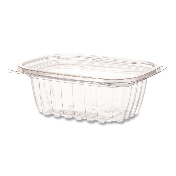 Eco-Products Renewable and Compostable Rectangular Deli Containers with Lid, 12 oz, 2 x 4 x 2, Clear, Plastic, 100/Pack, 3 Packs/Carton (ECOEPRC12)