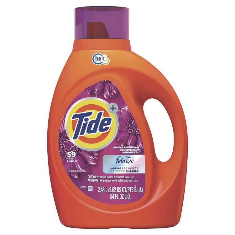 Febreze Plus Febreze HE Liquid Laundry Detergent, Spring and Renewal, 84 oz Bottle (PGC12237EA)