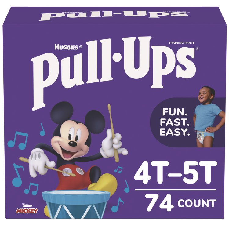 Huggies Learning Designs Potty Training Pants for Boys, Size 6, 4T-5T, 38 lbs to 50 lbs, 74/Carton (KCM45270)