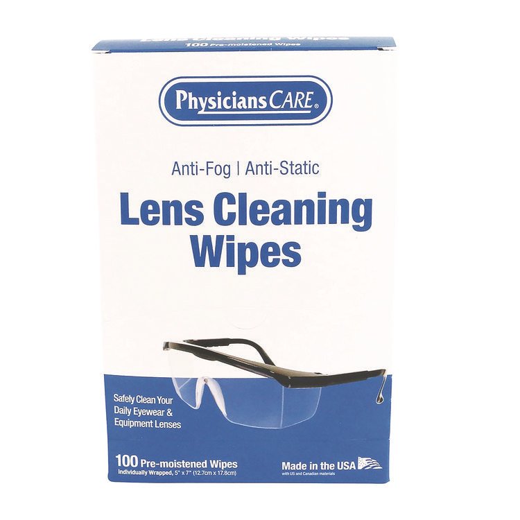 PhysiciansCare Lens Cleaning Wipe, 100/Box (PHY91295)