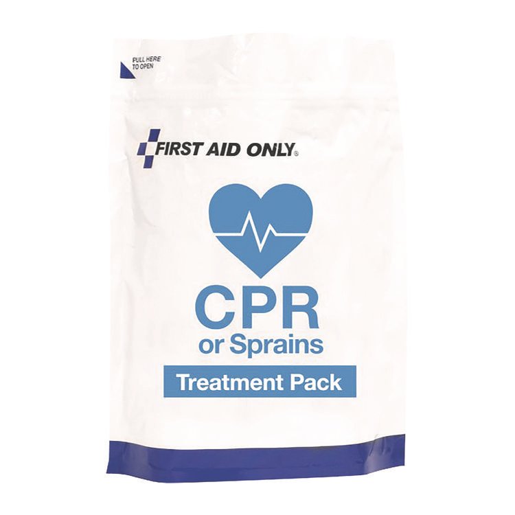First Aid Only 9-Piece CPR and Sprains Treatment Pack, 9 Pieces, Resealable Plastic Bag (FAO91165)