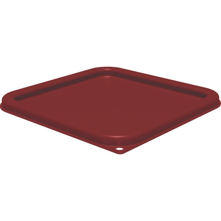 Carlisle Squares Food Storage Container Lid, 9 x 9 x 0.63, Red, Plastic (CFS1197105)